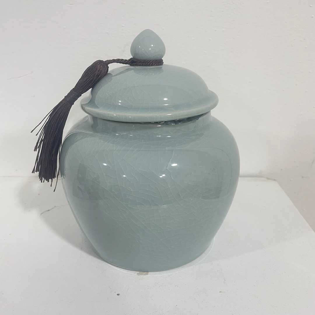 哥窑开片茶叶罐猪油罐三斤容量a47