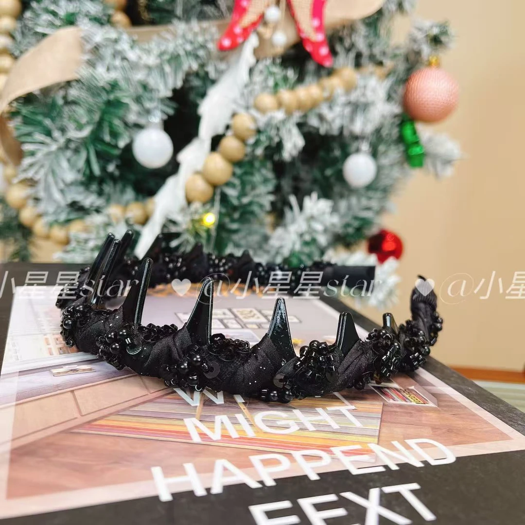 【巴黎王妃 路易斯 繁星发箍】手工串珠缠绕锯齿发箍高颅顶百搭发饰