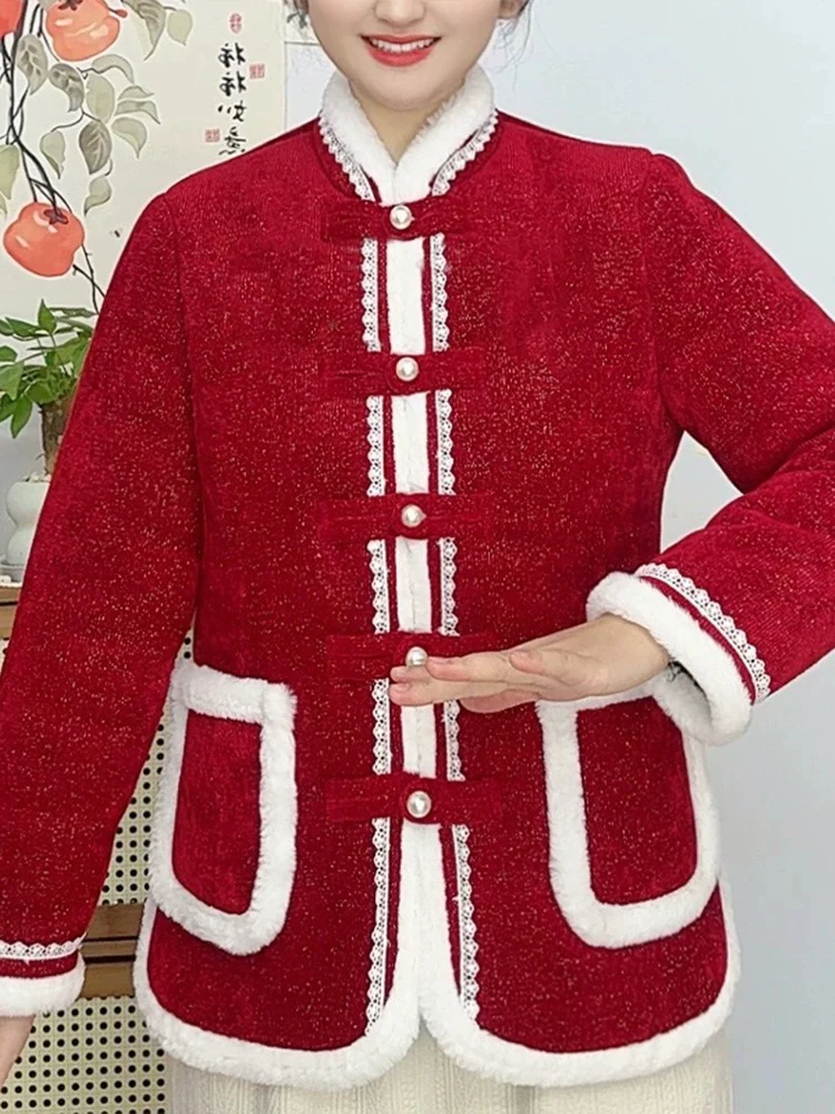 民族风保暖特厚棉袄洋气