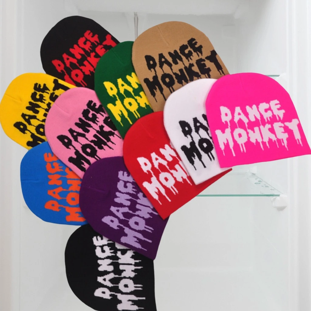 DANCE字母包头帽运动吸汗针织帽街头个性休闲民族风帽子耐磨