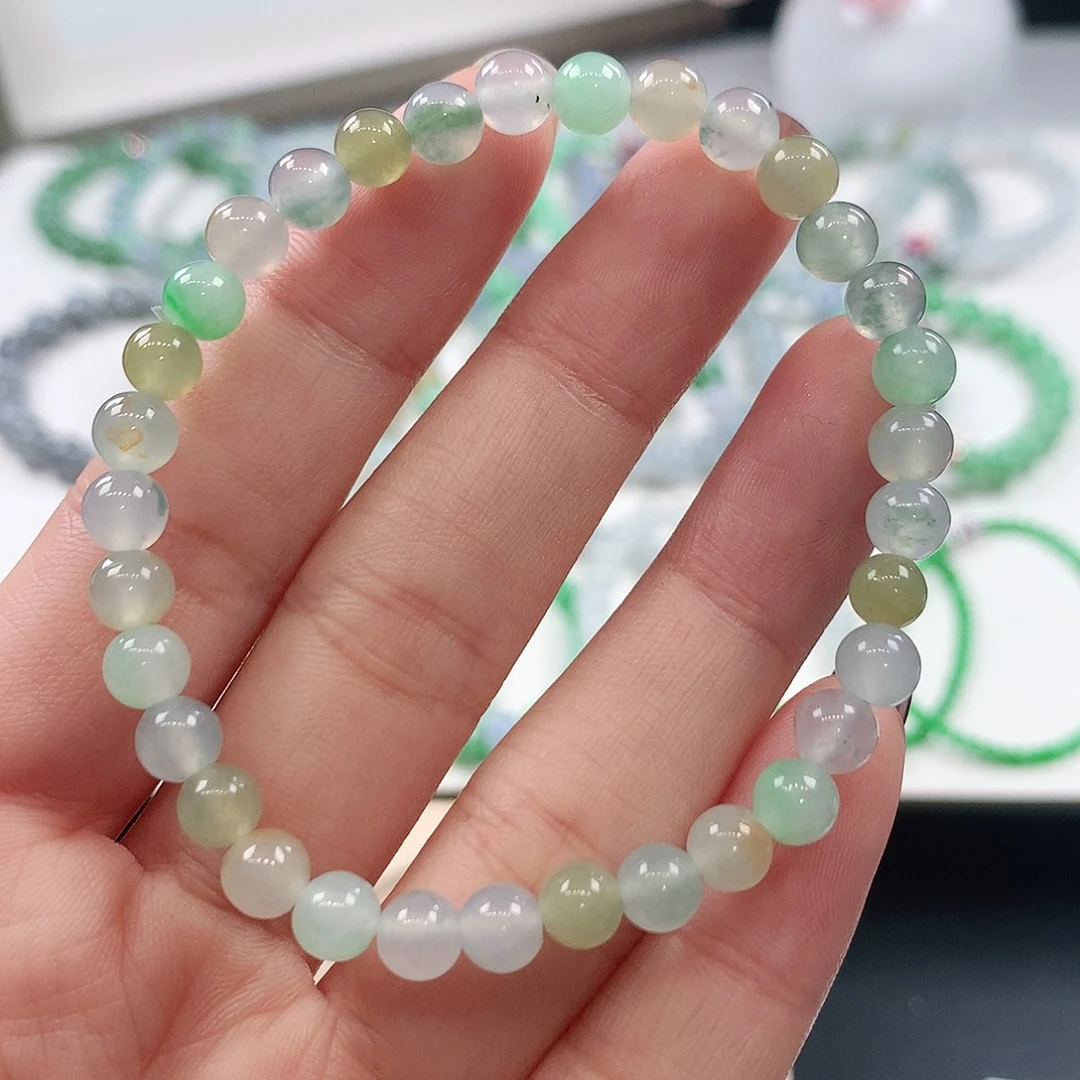 翡翠未镶嵌手链5.6mm