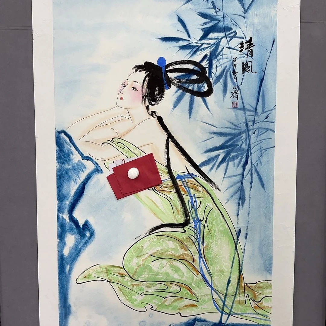国画艺术家真人手绘