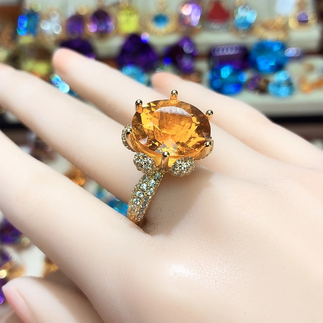 银S925镶嵌水晶戒指