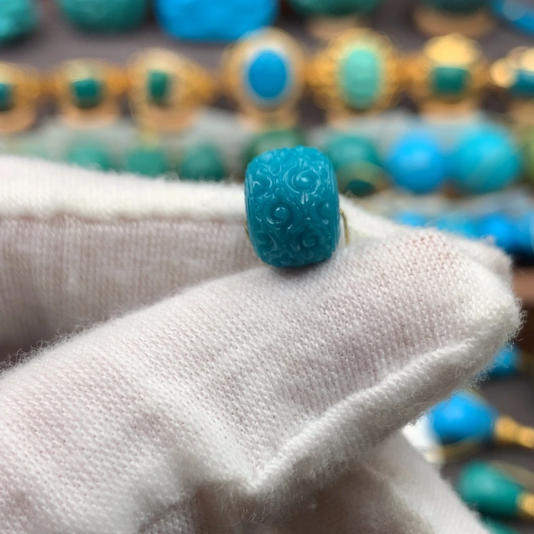 绿松石未镶嵌发饰10*8mm