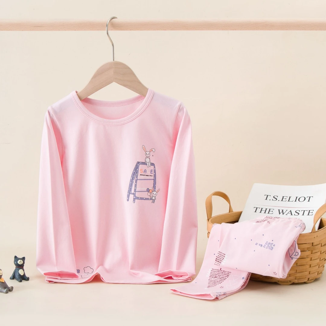 秋季空调服高能感105-175cm男女童A类棉家居服宽松