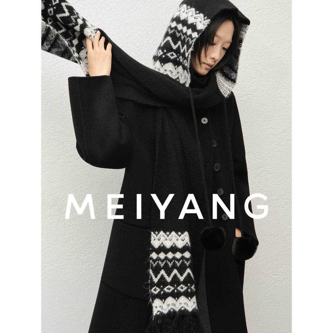 美洋MEIYANG 极夜带帽围巾 省心一体~【商城同款】针织围巾帽