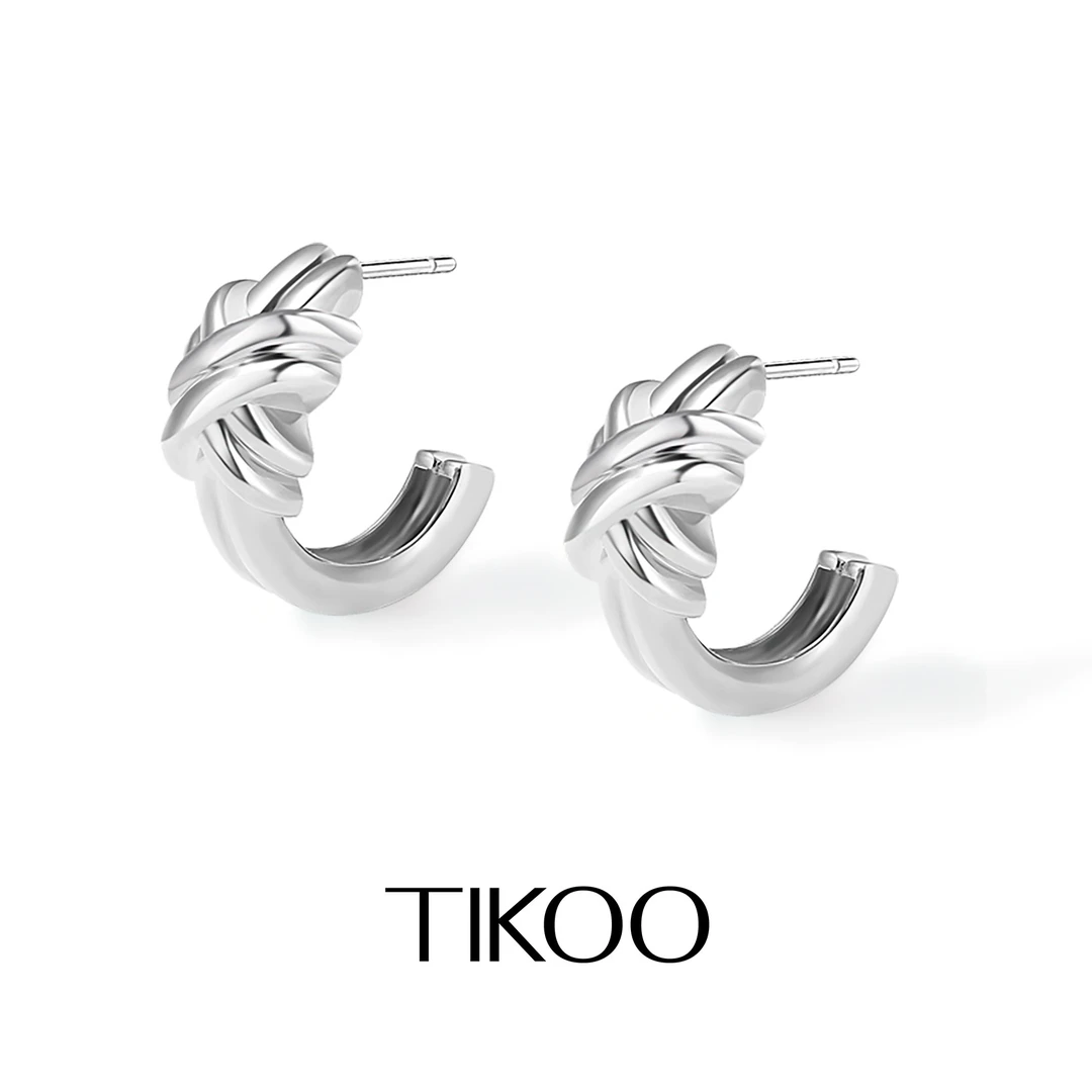 TIKOO 925银耳饰 耳环小众设计感高级设计师耳饰耳钉法式轻奢耳圈