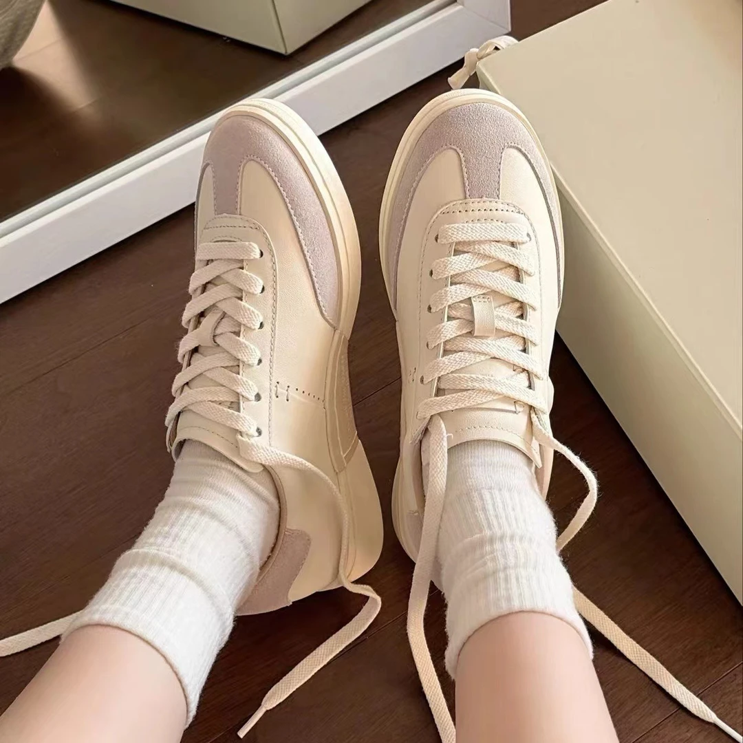 软底百搭层小白鞋男款真皮板鞋休闲皮鞋男士高级感男鞋夏季透气