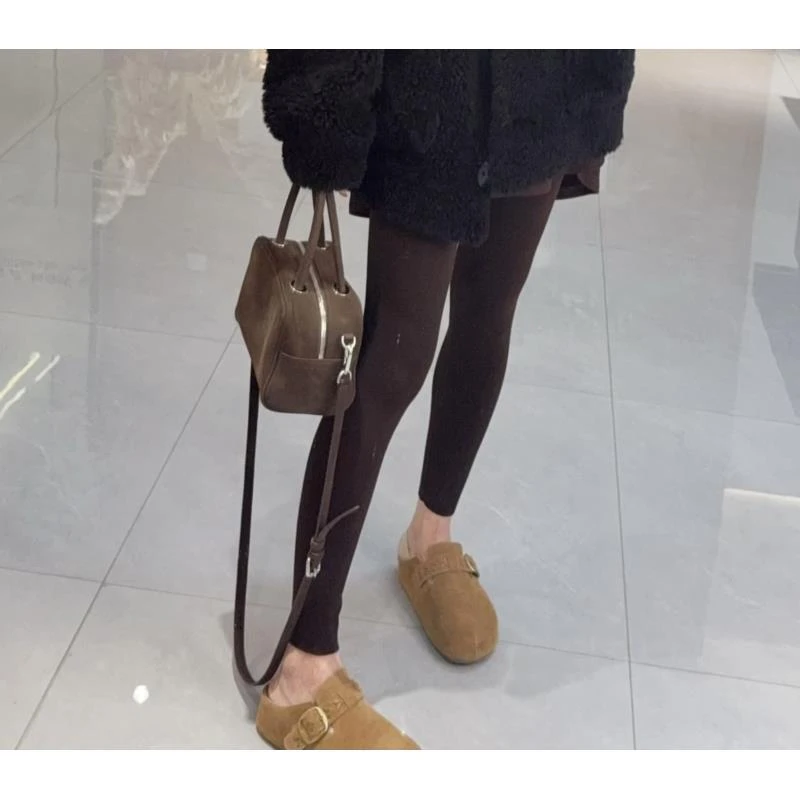 JW/静稳2025时尚休闲舒适女装打底瑜伽加绒暖暖裤5552218