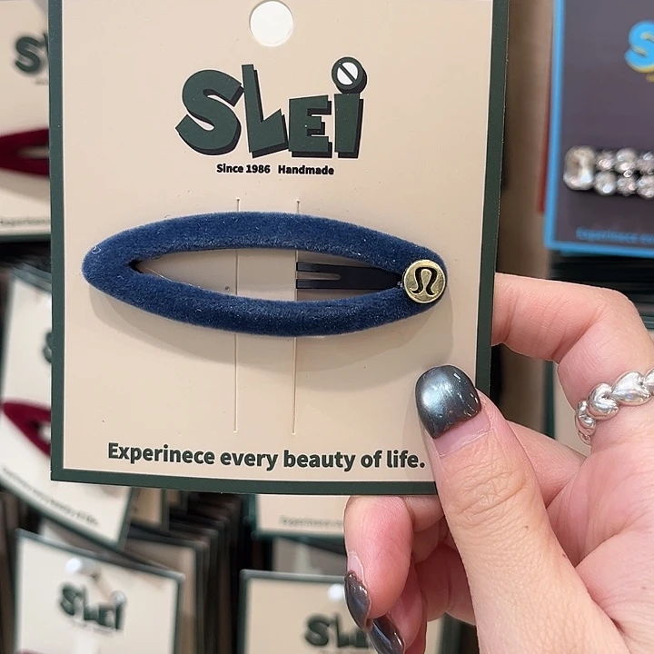 布艺非金属蓝色拜拜夹