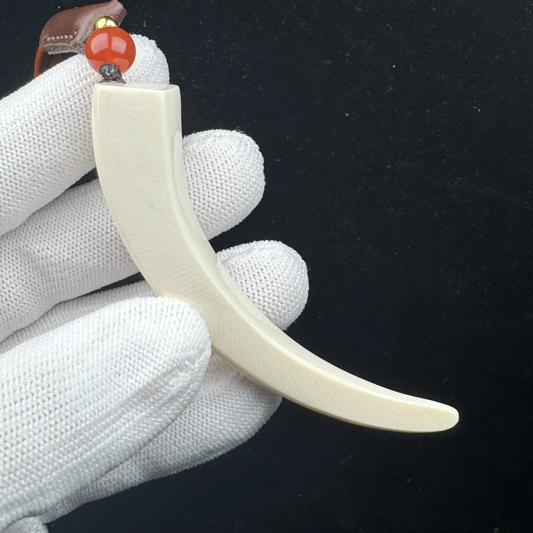 L4613 天然猛犸牙尖81.4 mm一物一图 支持鉴定 假一罚十