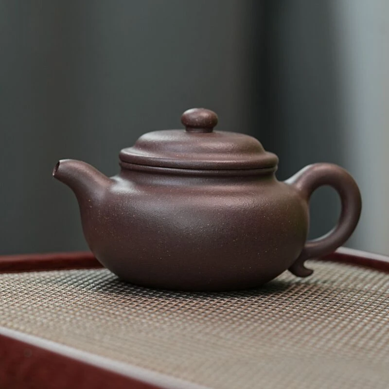 宜兴原矿紫砂壶 原矿大水潭天青 仿古 紫砂壶手制220CC左右