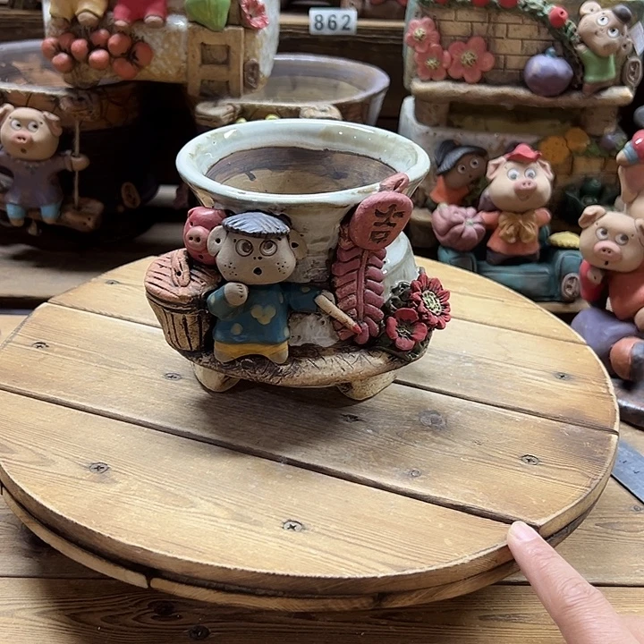 嘻哈多肉花盆百搭