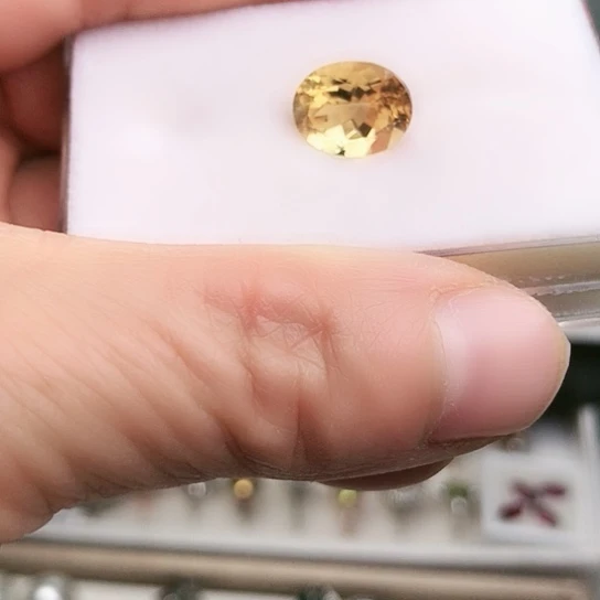 珠宝半成品黄晶未镶嵌裸石