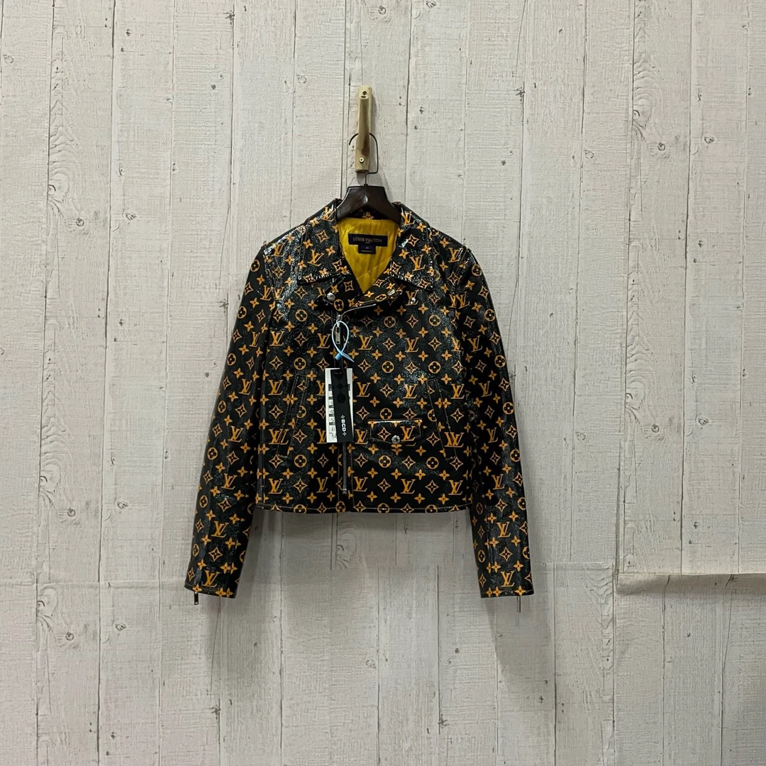 99新 LouisVuitton/路易威登 老花皮机车夹克 36码/99新/fg207314