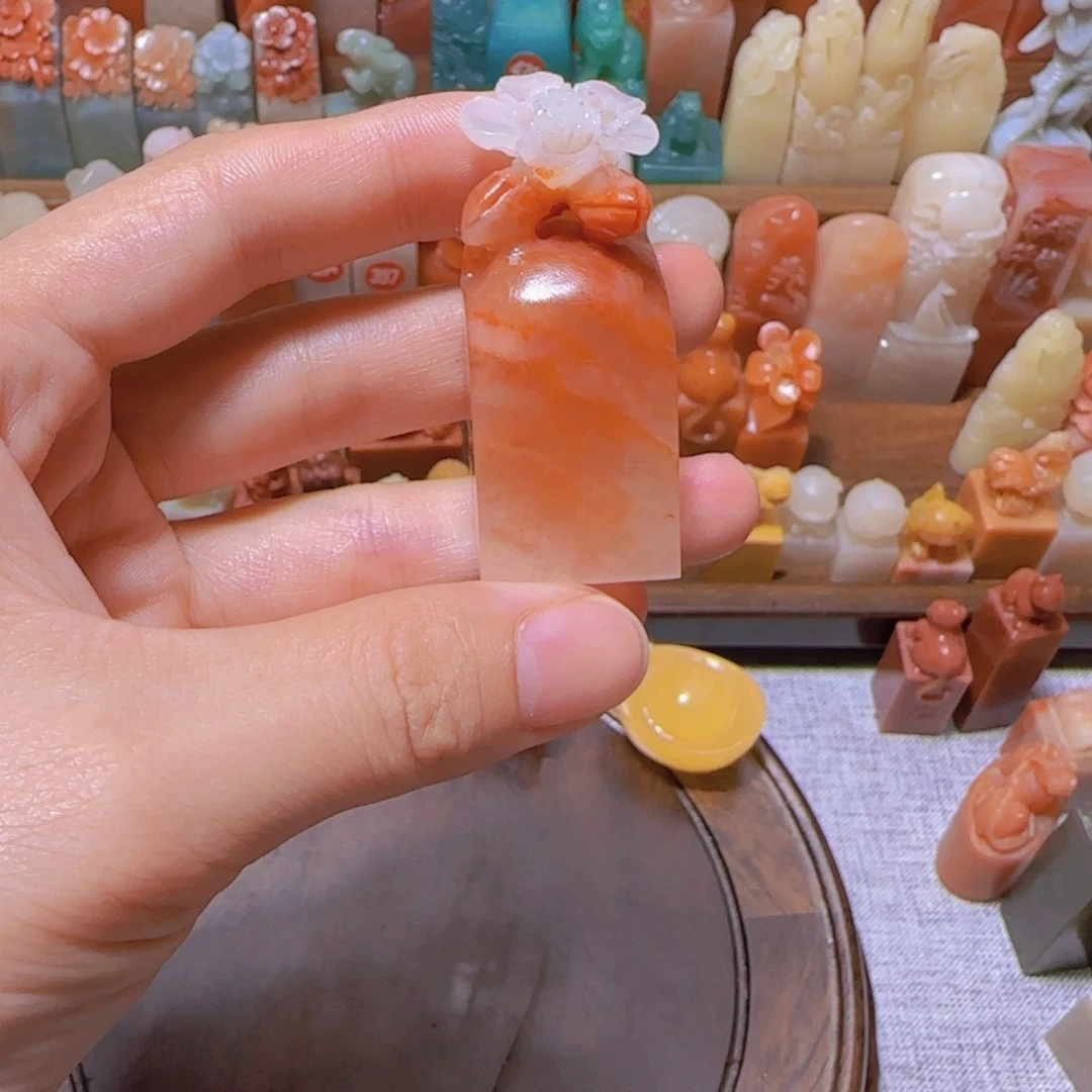 啊***呜寿山石印石篆刻作品