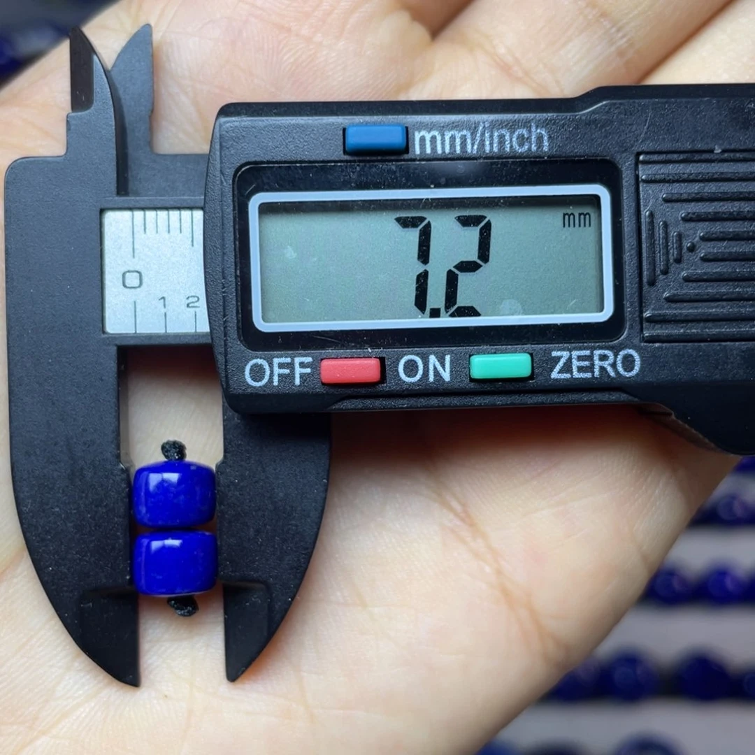 青金石未镶嵌7×5mm直切单珠配饰