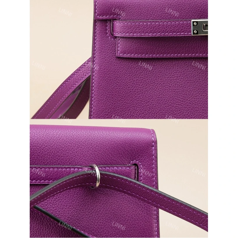 LINNI头层牛皮丨EV原版牛皮手缝跳舞包单肩背斜挎背真皮女包