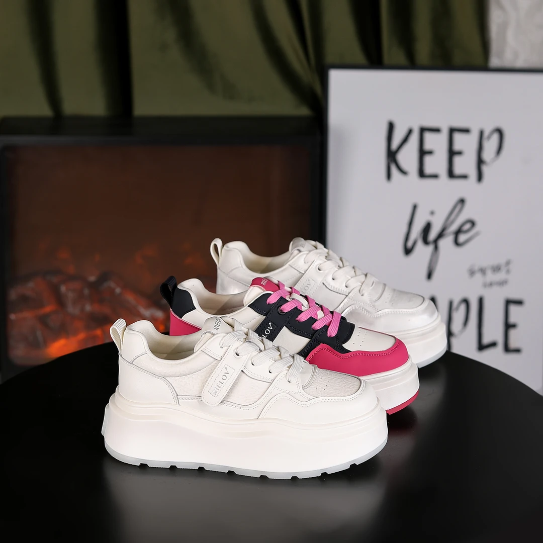 【RIELOV-棉花糖】增高6cm潮流女士休闲鞋10D878【文文】