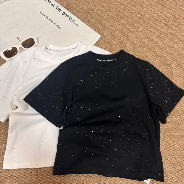 4292男女童时髦潮款休闲百搭炸街夏季短袖