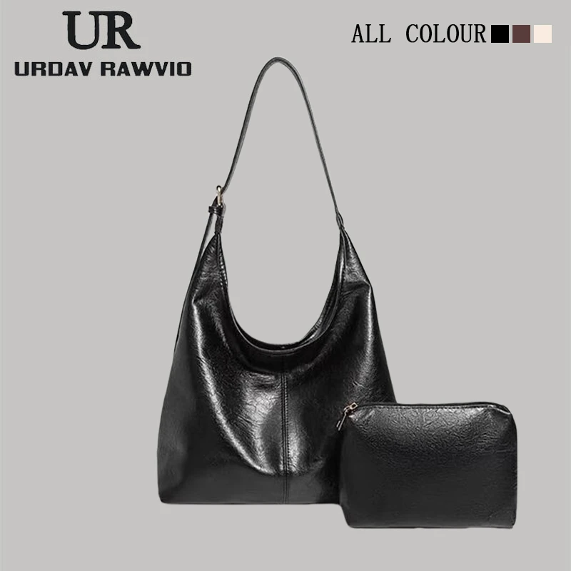 URDAV RAWVIO大容量包包女2025新款单肩腋下包复古通勤斜挎单肩包