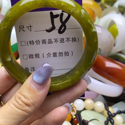 未镶嵌蛇纹石玉手镯