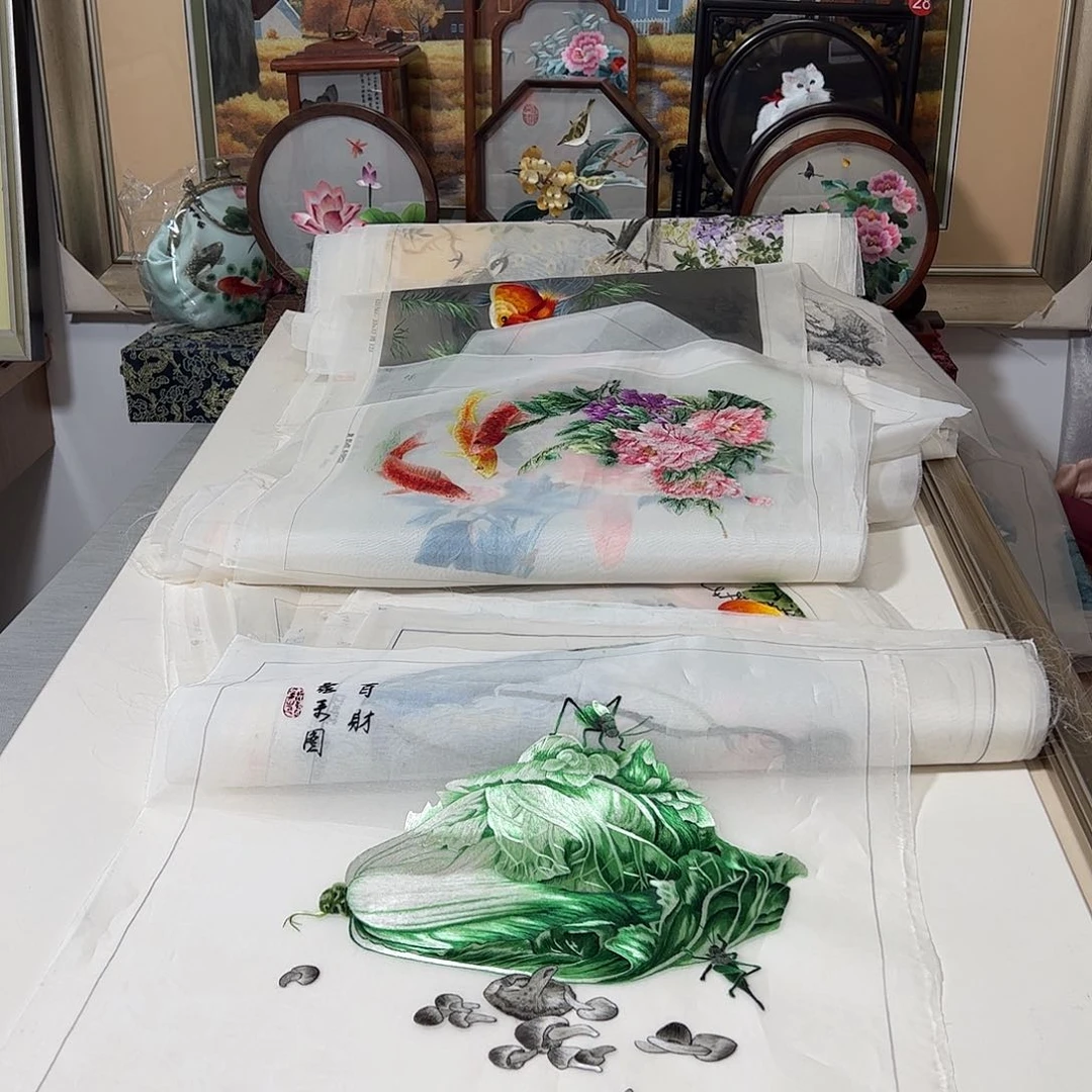 刺绣纯手工刺绣画