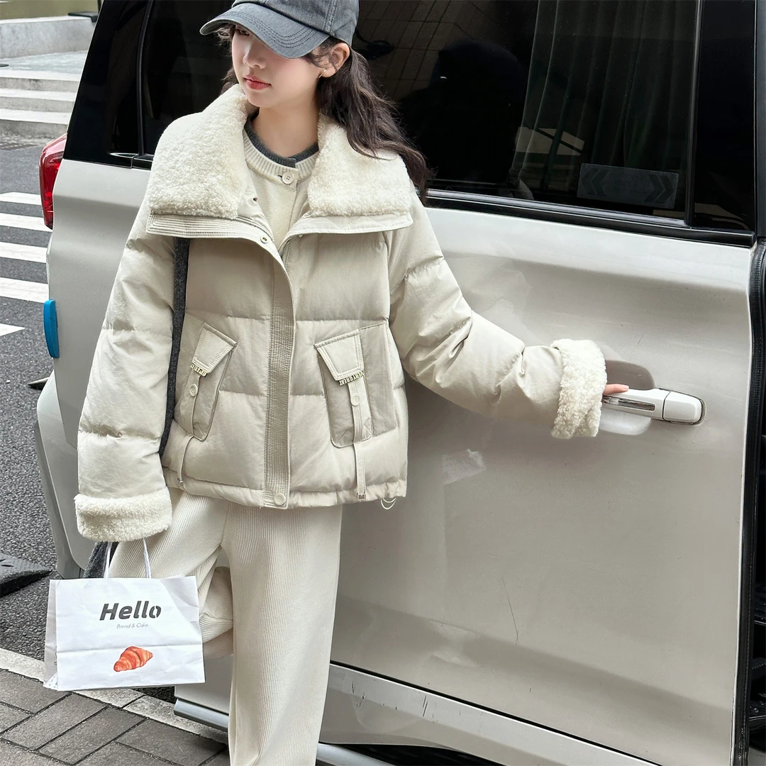 女童冬季棉衣2025新款中大童洋气毛毛领加厚棉袄保暖外套冬装百搭