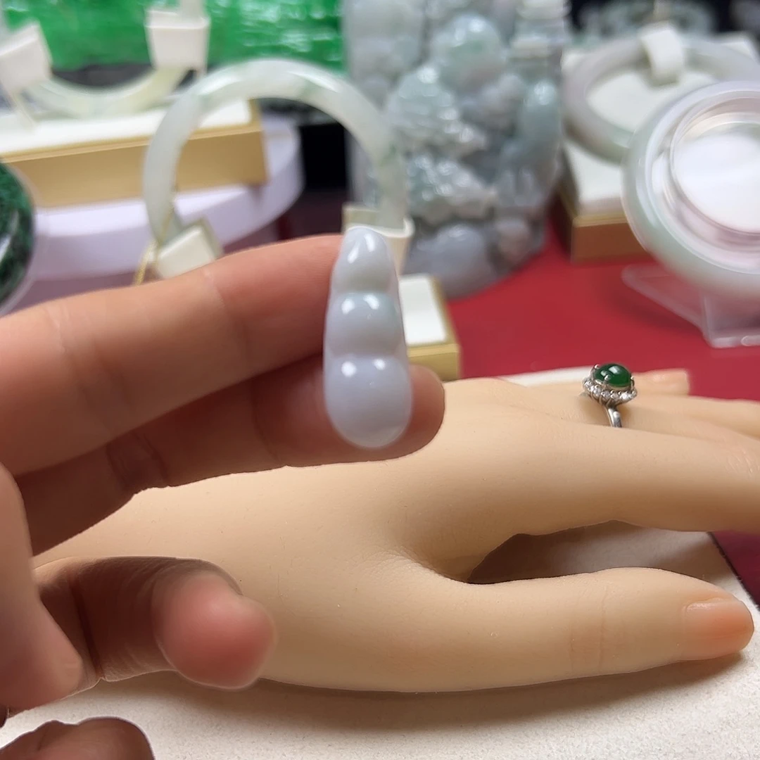 颈饰未镶嵌翡翠缅甸天然A货翡翠福豆吊坠