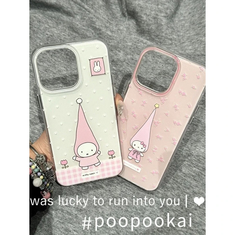 IMD尖尖帽米菲免适用iphone16苹果15果冻手机壳小米OPPO华为荣耀