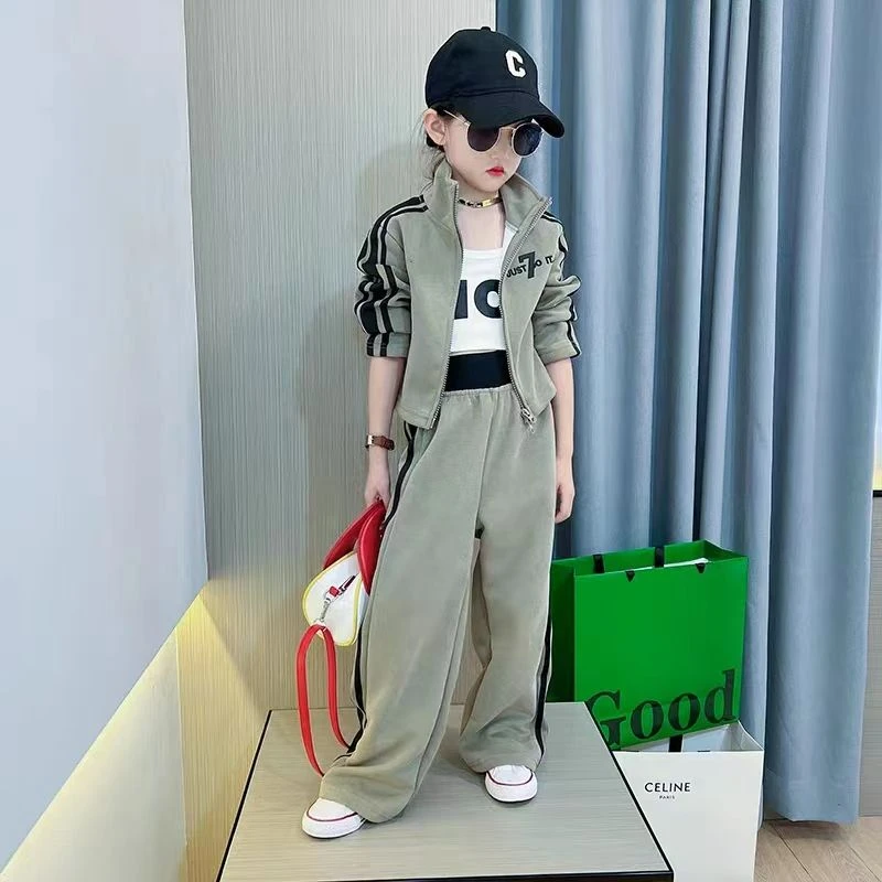 38048女童秋装套装2023新款洋气童装时髦女孩网红百搭时尚韩版