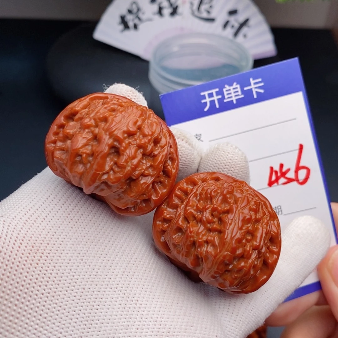 把件文玩核桃40球白456