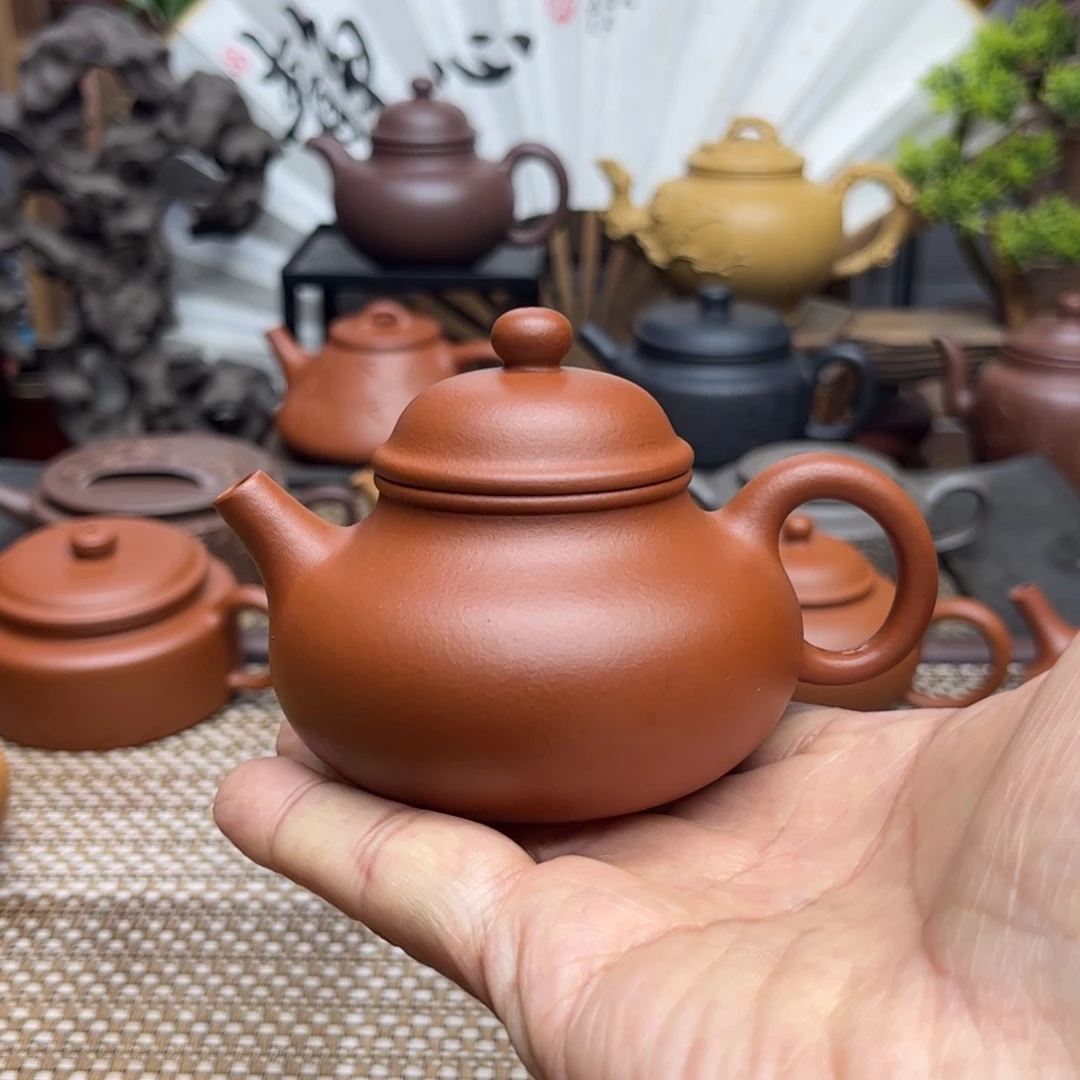 紫砂茶壶谁***妇原矿小煤窑朱泥半手工制作