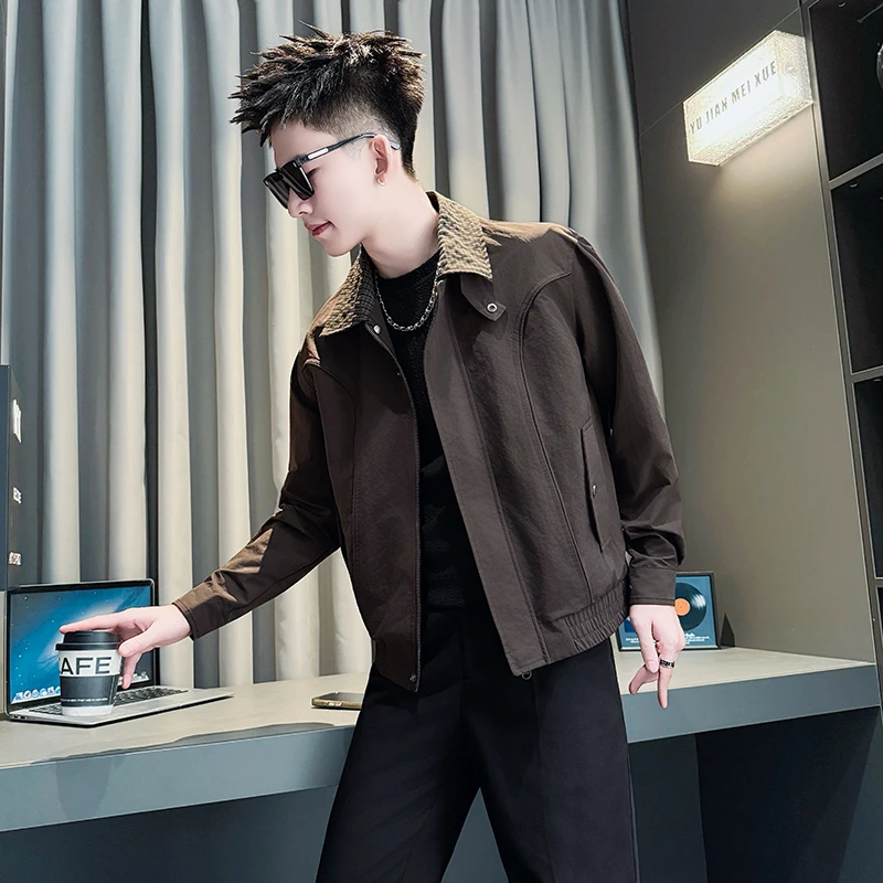 外套男款春秋季2025新款爆款男生衣服高级感男装解构拼接休闲夹克