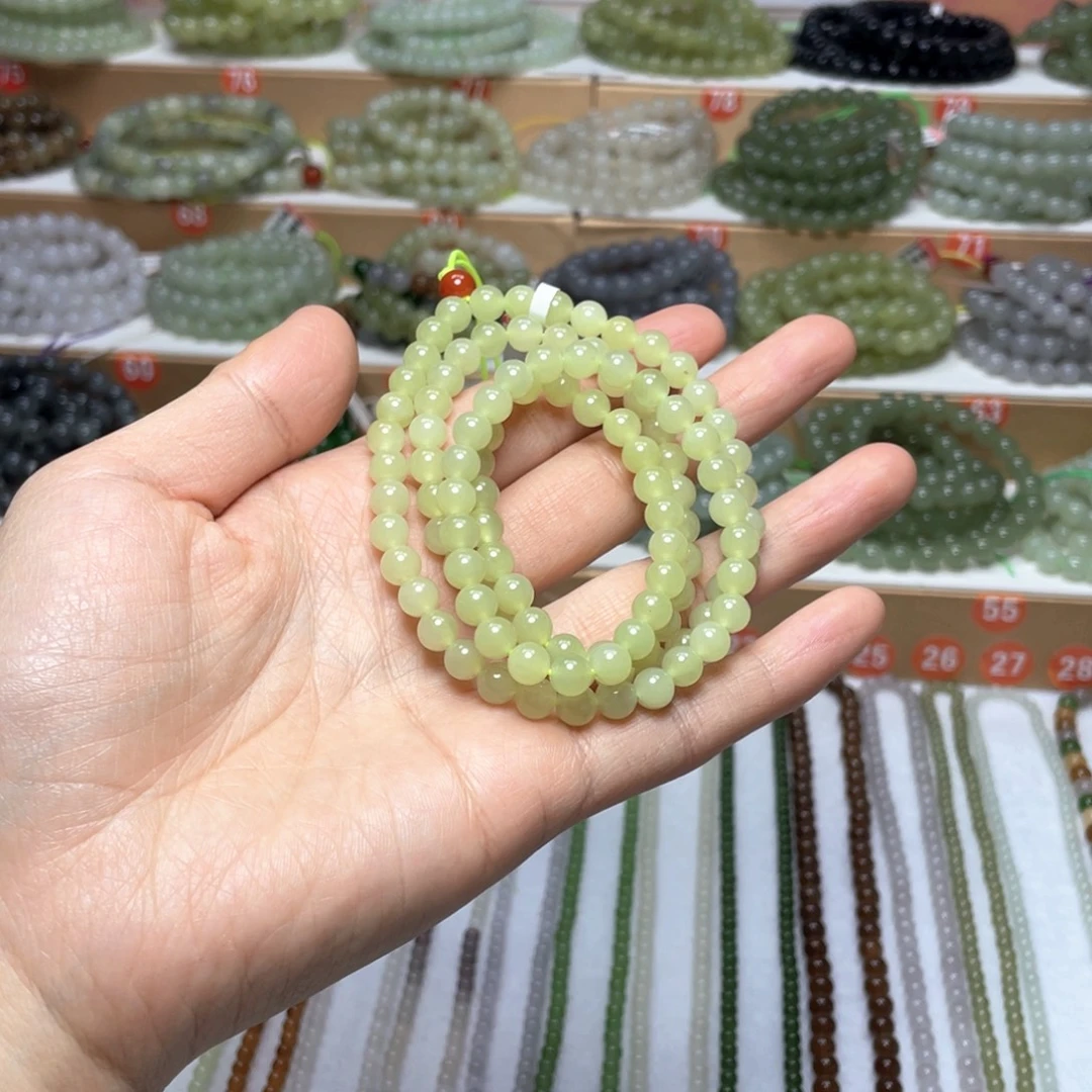 和田玉未镶嵌颈饰6mm
