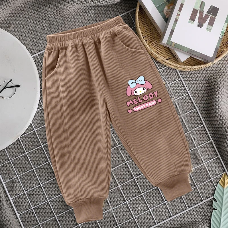 儿童女童灯芯绒春秋裤子新款男童中大童运动裤洋气百搭休闲裤长裤