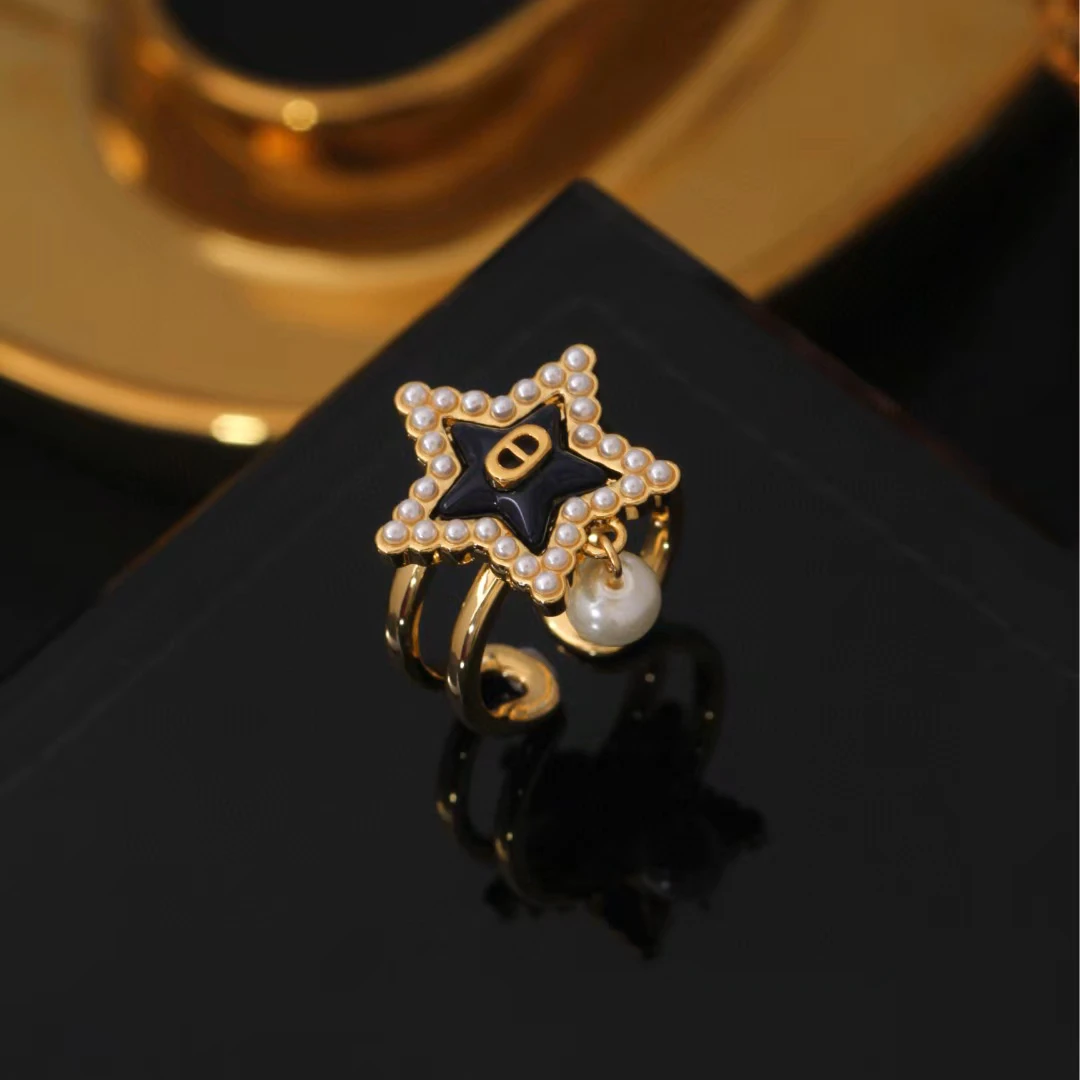 铜合金戒指 《货号8867》五角星开口戒指