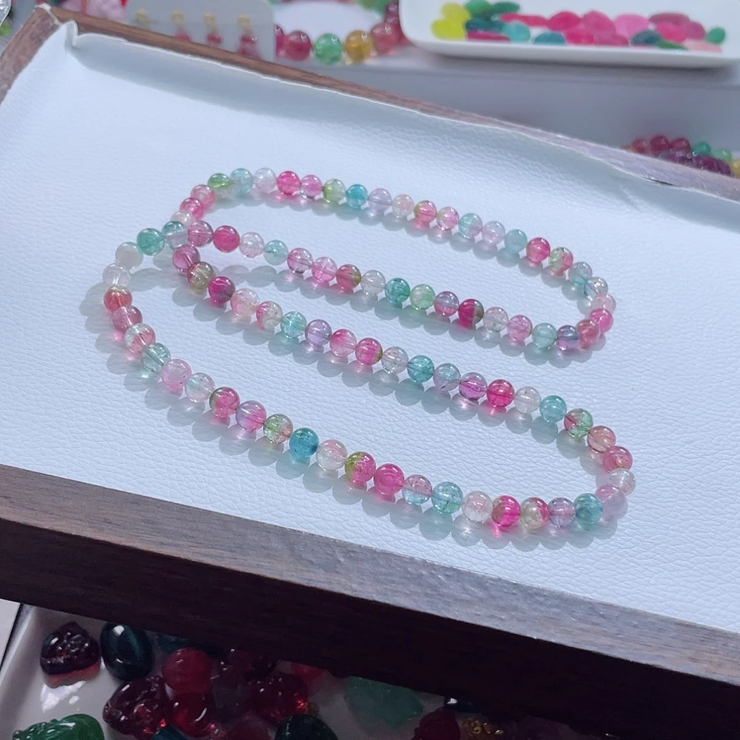 碧玺手链未镶嵌7.8mm左右