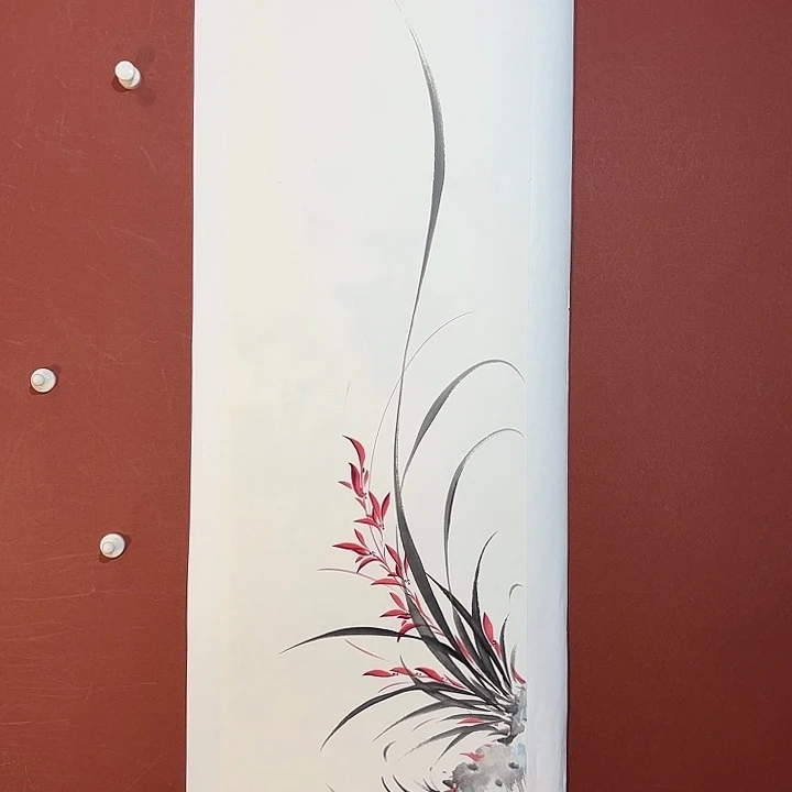 国画听兰老师花鸟