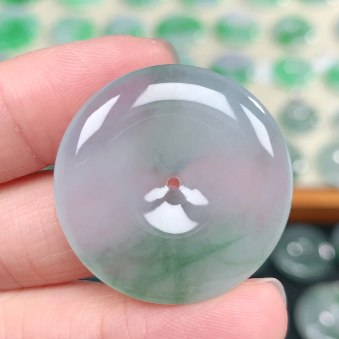 翡翠未镶嵌颈饰30-5.0