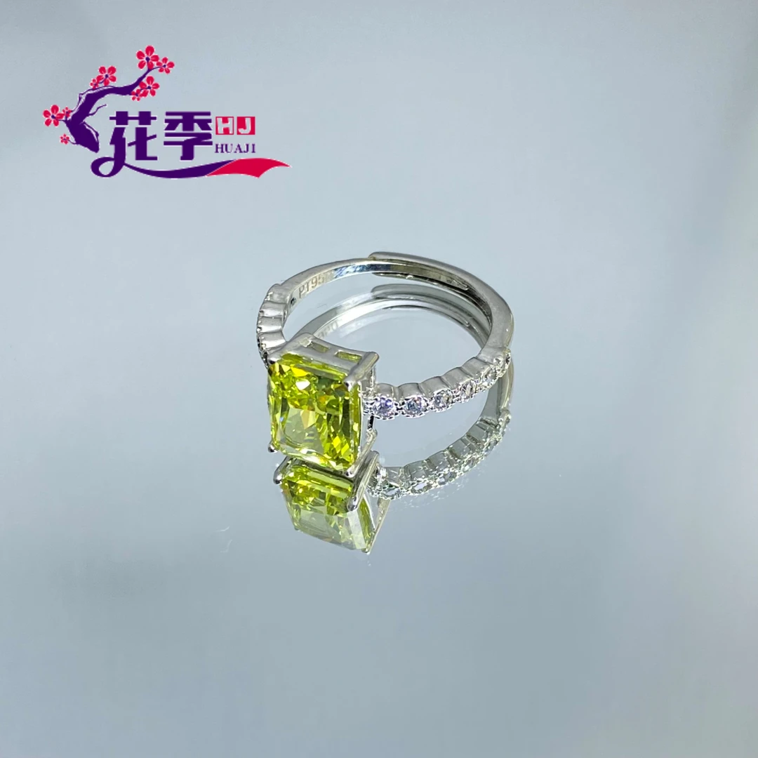 【花季】 原创高级橄榄绿强荧光戒指G409