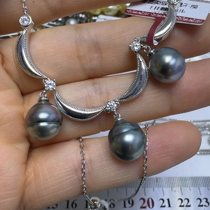 *****银S925镶嵌海水珍珠颈饰