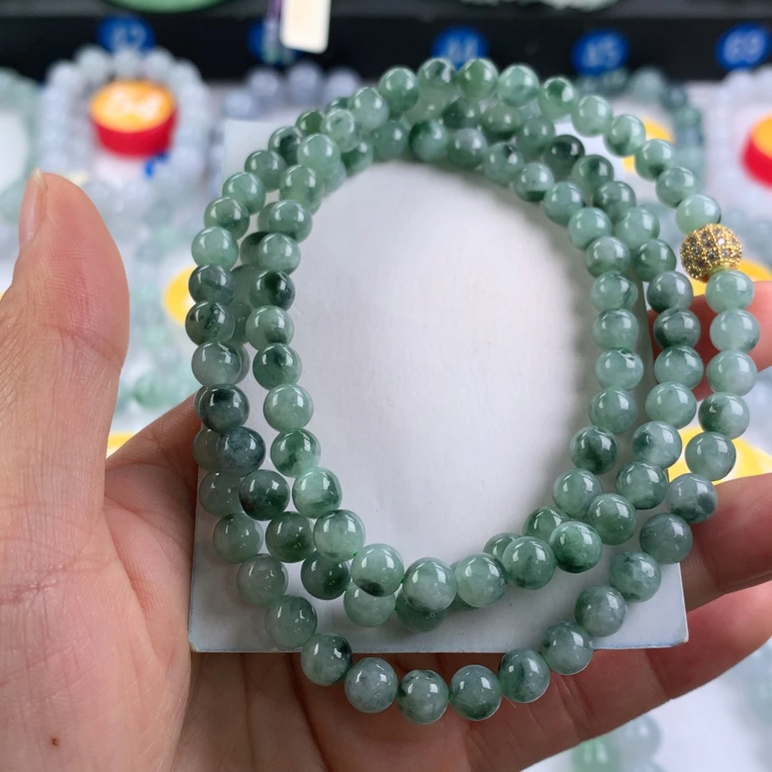 翡翠未镶嵌手链卡6.5