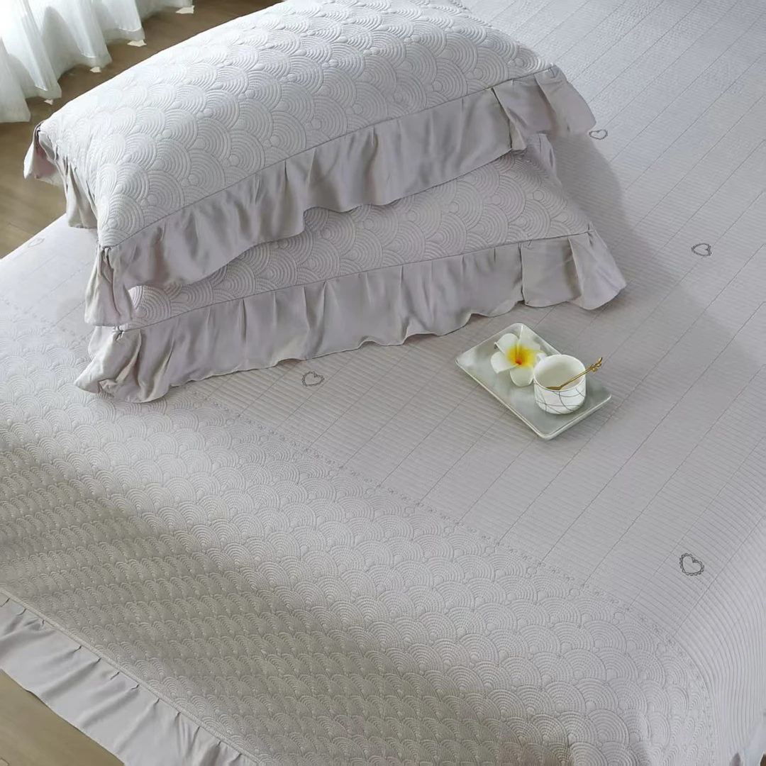 莫代尔天丝床毯➕枕头套