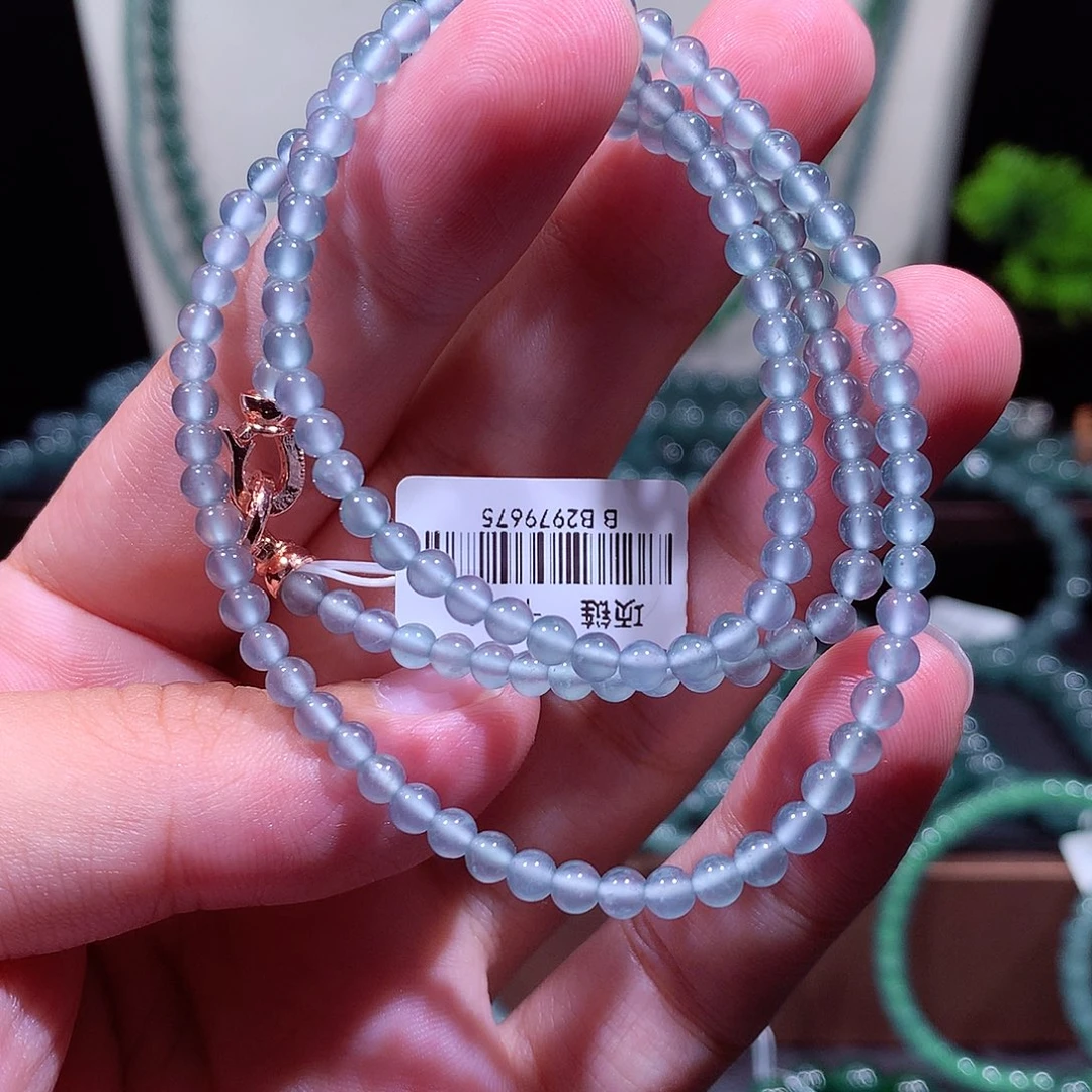 翡翠未镶嵌手链天然a货翡翠项链3.8