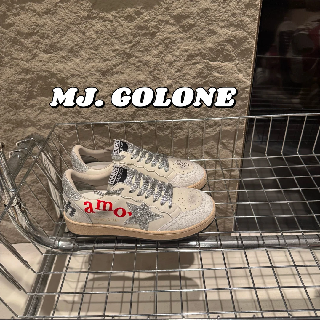 东大门鸳鸯星脏脏亮片百搭系带板鞋低帮真皮女士休闲板鞋