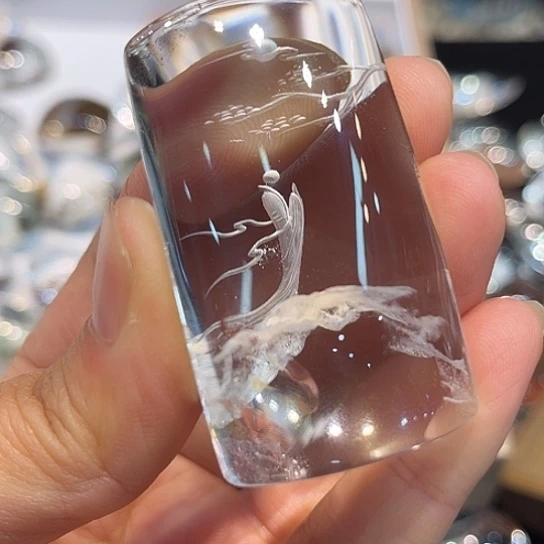 未镶嵌颈饰水晶天然水晶无事牌