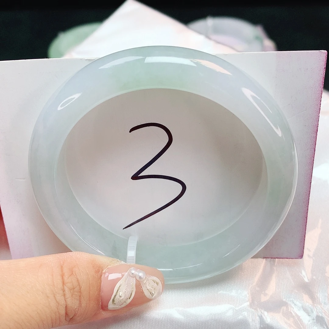 翡翠未镶嵌手镯正圈55.3