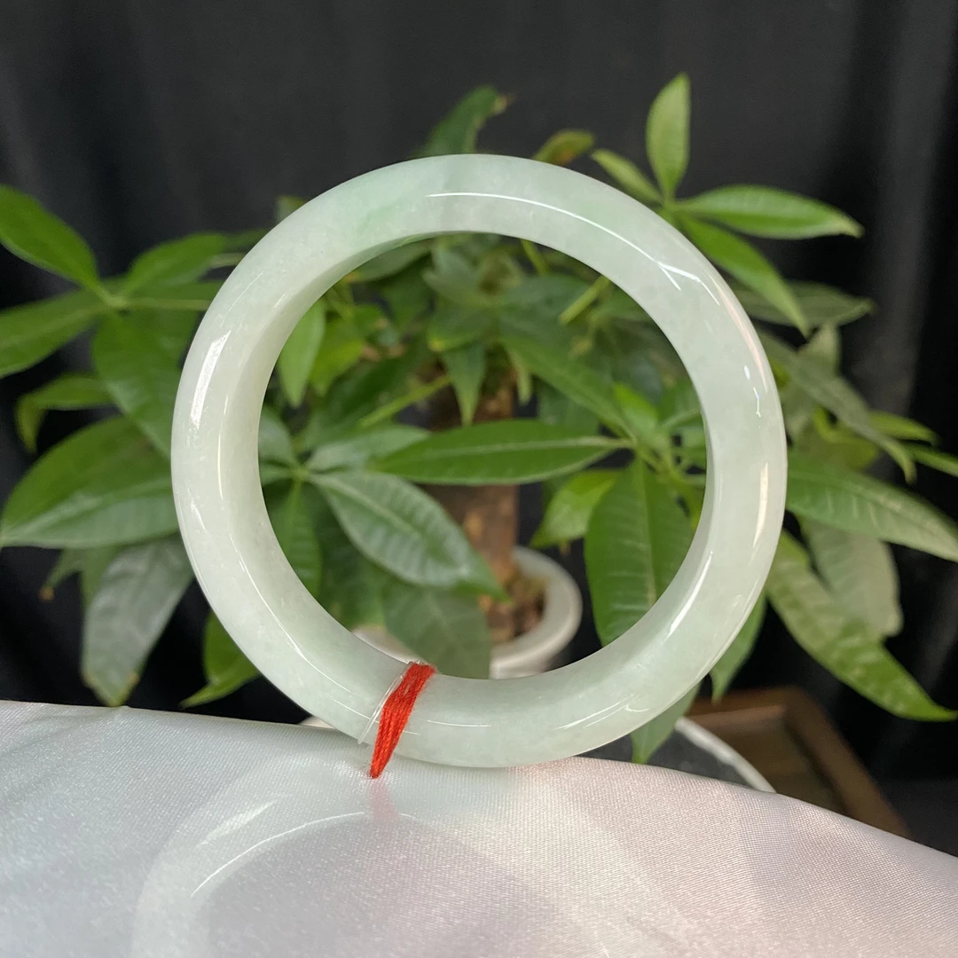 JXSZ-0417   天然缅甸A货翡翠手镯   圈口：56