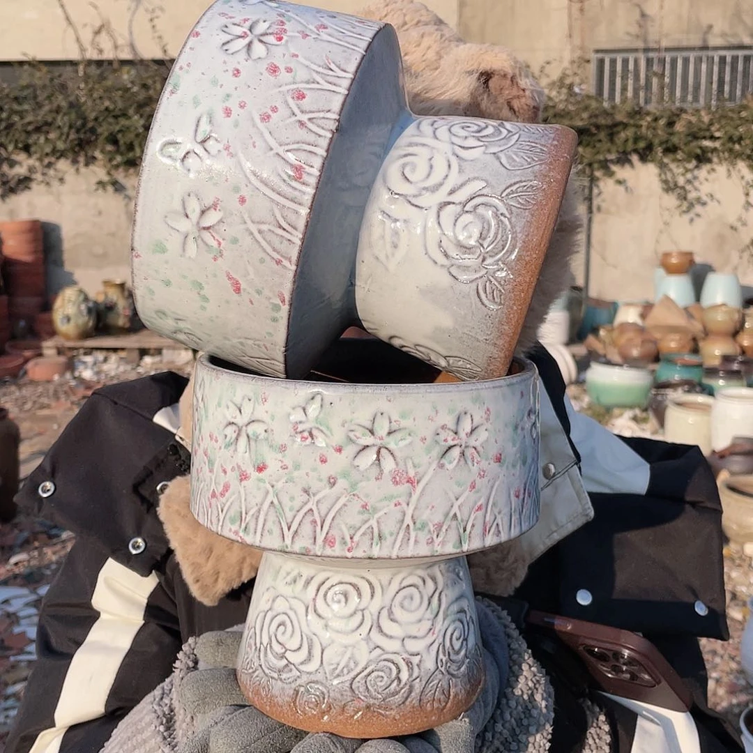 红陶王嫂花盆0113-五火锅